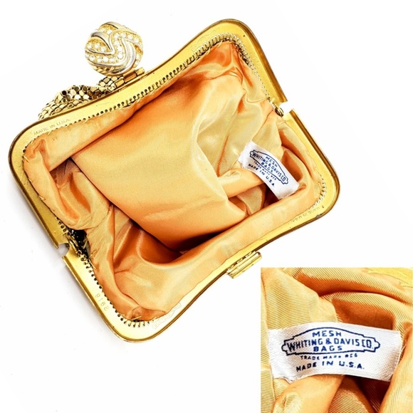 VTG Whiting & Davis Gold Mesh Evening Clutch - Picture 5 of 7
